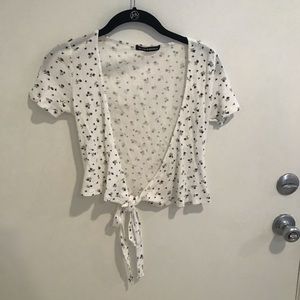 Brandy Melville floral tie top